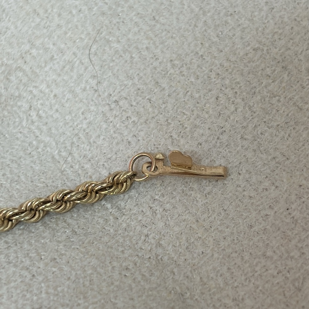 14K Genuine Gold 30” Vintage Italian Gold Rope Necklace - Picture 9 of 17